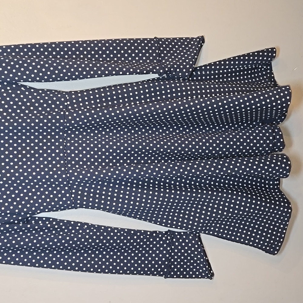 Effie's Heart Navy Polka Dot Trench with Red Lining - Picture 9 of 11